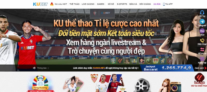 Thể thao Kubet: Đặt cược chiến thắng lên đến tiền tỷ 3 Giao diện thể thao tại Kubet được thiết kế chuyên nghiệp